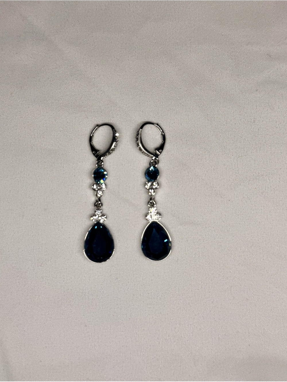 Givenchy London Blue Teardrop Crystal Drop Earrings